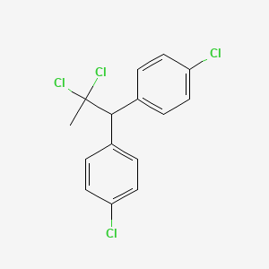 molecular formula C15H12Cl4 B14497080 1-Chloro-4-(2,2-dichloro-1-(4-chlorophenyl)propyl)benzene CAS No. 62897-66-9