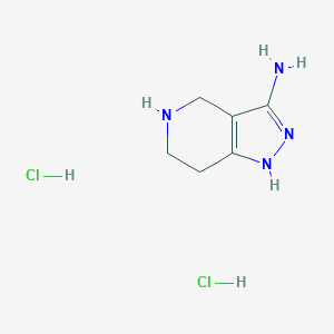 molecular formula C6H12Cl2N4 B1449709 1H,4H,5H,6H,7H-吡唑并[4,3-c]吡啶-3-胺二盐酸盐 CAS No. 1706440-13-2