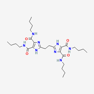 molecular formula C28H46N8O4 B14497094 2,2'-(Ethane-1,2-diyl)bis(N~4~,N~5~-dibutyl-1H-imidazole-4,5-dicarboxamide) CAS No. 63650-80-6