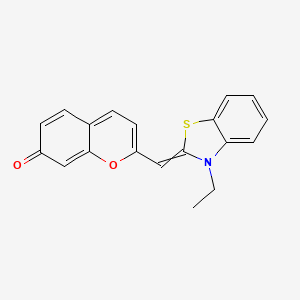 2-[(3-Ethyl-1,3-benzothiazol-2(3H)-ylidene)methyl]-7H-1-benzopyran-7-one