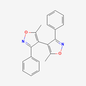 molecular formula C20H16N2O2 B14497149 5,5'-Dimethyl-3,3'-diphenyl-4,4'-bi-1,2-oxazole CAS No. 65018-22-6