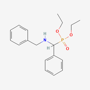 Phosphonic acid, [phenyl[(phenylmethyl)amino]methyl]-, diethyl ester