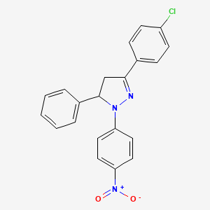 3-(4-Chlorophenyl)-1-(4-nitrophenyl)-5-phenyl-4,5-dihydro-1H-pyrazole