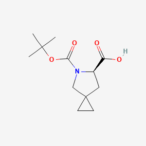 molecular formula C12H19NO4 B1449719 (R)-5-(Tert-butoxycarbonyl)-5-azaspiro[2.4]heptane-6-carboxylic acid CAS No. 1454843-78-7