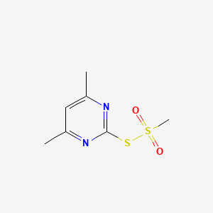 molecular formula C7H10N2O2S2 B14497199 S-(4,6-Dimethylpyrimidin-2-yl) methanesulfonothioate CAS No. 64343-09-5