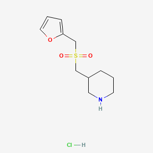 3-[(Furan-2-ylmethyl)sulfonylmethyl]piperidine hydrochloride