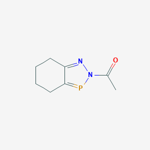 molecular formula C8H11N2OP B144973 2-Acetyl-4,5,6,7-tetrahydro-2H-1,2,3-benzodiazaphosphole CAS No. 137152-49-9