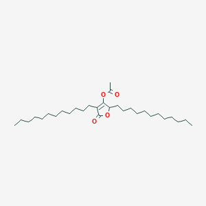 2,4-Didodecyl-5-oxo-2,5-dihydrofuran-3-yl acetate