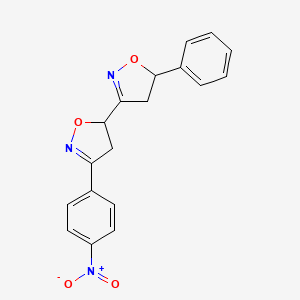 3'-(4-Nitrophenyl)-5-phenyl-4,4',5,5'-tetrahydro-3,5'-bi-1,2-oxazole