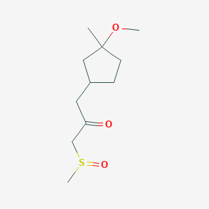 1-(Methanesulfinyl)-3-(3-methoxy-3-methylcyclopentyl)propan-2-one