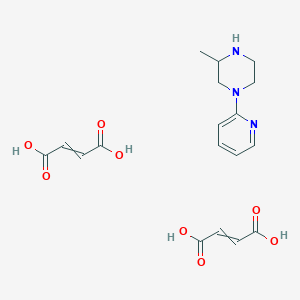 molecular formula C18H23N3O8 B14497361 But-2-enedioic acid;3-methyl-1-pyridin-2-ylpiperazine CAS No. 63286-12-4