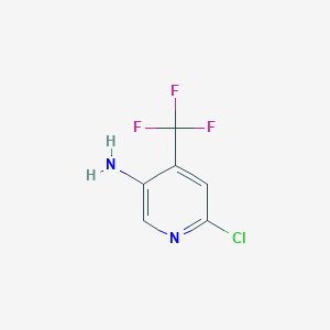 molecular formula C6H4ClF3N2 B1449739 6-Chloro-4-(trifluoromethyl)pyridin-3-amine CAS No. 1211590-44-1