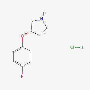 molecular formula C10H13ClFNO B1449744 (S)-3-(4-氟苯氧基)吡咯烷盐酸盐 CAS No. 1260619-17-7