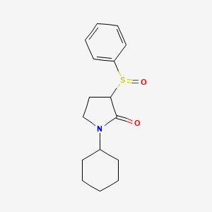 3-(Benzenesulfinyl)-1-cyclohexylpyrrolidin-2-one