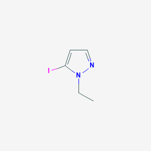 molecular formula C5H7IN2 B1449747 1-乙基-5-碘吡唑 CAS No. 1392274-29-1