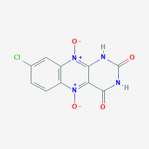 8-Chloro-10-hydroxy-5-oxo-5lambda~5~-benzo[g]pteridine-2,4(3H,10H)-dione