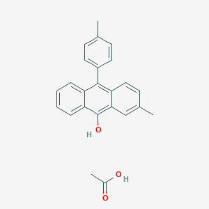 Acetic acid;2-methyl-10-(4-methylphenyl)anthracen-9-ol