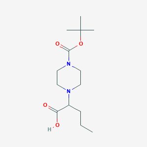 B1449750 2-{4-[(Tert-butoxy)carbonyl]piperazin-1-yl}pentanoic acid CAS No. 1375471-45-6