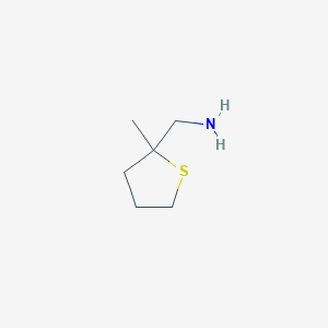 molecular formula C6H13NS B1449751 (2-甲硫代环己烷-2-基)甲胺 CAS No. 1384665-07-9