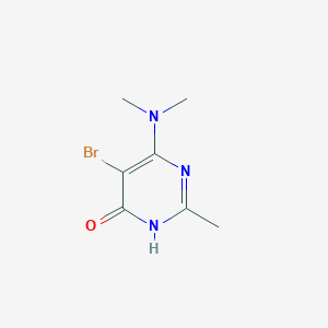 molecular formula C7H10BrN3O B1449755 5-Bromo-6-(dimethylamino)-2-methyl-4-pyrimidinol CAS No. 1135283-29-2