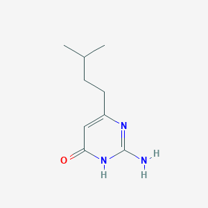molecular formula C9H15N3O B1449763 2-氨基-6-(3-甲基丁基)嘧啶-4(3H)-酮 CAS No. 1030419-93-2