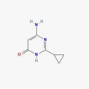 molecular formula C7H9N3O B1449765 6-氨基-2-环丙基嘧啶-4-醇 CAS No. 954388-42-2