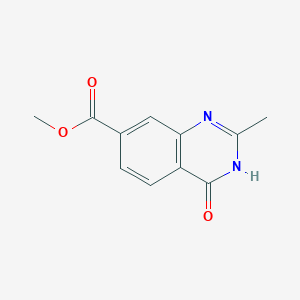 molecular formula C11H10N2O3 B1449774 Methyl 2-methyl-4-oxo-3,4-dihydroquinazoline-7-carboxylate CAS No. 1016681-63-2