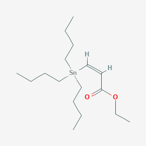 molecular formula C17H34O2Sn B144978 Ethyl-3-(tri-N-butyltin)propenoate CAS No. 128266-87-5