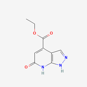 molecular formula C9H9N3O3 B1449783 ethyl 6-hydroxy-1H-pyrazolo[3,4-b]pyridine-4-carboxylate CAS No. 1246552-63-5