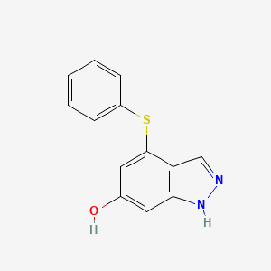 molecular formula C13H10N2OS B1449785 6-Hydroxy-4-phenylthioindazole CAS No. 1260382-39-5