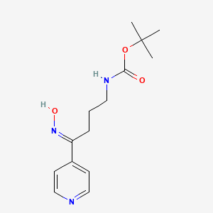 molecular formula C14H21N3O3 B1449791 (4-Hydroxyimino-4-pyridin-4-yl-butyl)-carbamic acid tert-butyl ester CAS No. 952182-13-7