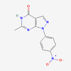 6-methyl-1-(4-nitrophenyl)-1H,4H,7H-pyrazolo[3,4-d]pyrimidin-4-one