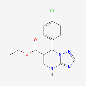 Ethyl 7-(4-chlorophenyl)-4,7-dihydro-[1,2,4]triazolo[1,5-a]pyrimidine-6-carboxylate