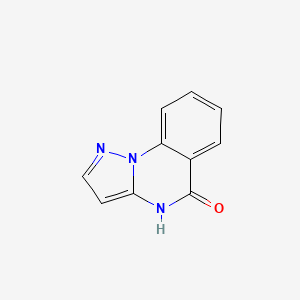 molecular formula C10H7N3O B1449805 4H,5H-pyrazolo[1,5-a]quinazolin-5-one CAS No. 1494669-12-3