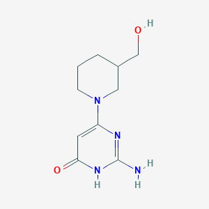 molecular formula C10H16N4O2 B1449808 2-Amino-6-[3-(hydroxymethyl)piperidin-1-YL]pyrimidin-4(3H)-one CAS No. 1199215-84-3