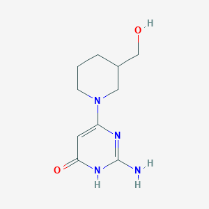 molecular formula C10H16N4O2 B1449808 2-Amino-6-[3-(hydroxymethyl)piperidin-1-yl]-pyrimidin-4(3H)-one CAS No. 1199215-84-3