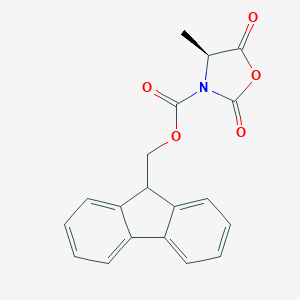 molecular formula C19H15NO5 B144981 (S)-(9H-Fluoren-9-yl)methyl 4-methyl-2,5-dioxooxazolidine-3-carboxylate CAS No. 125814-20-2