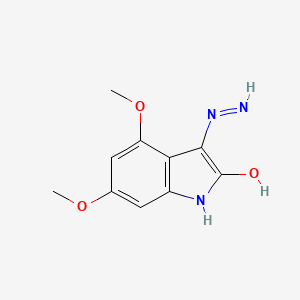 molecular formula C10H11N3O3 B1449811 4,6-Dimethoxy-3-hydrozinyl-2-oxindole CAS No. 1082040-68-3