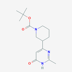 molecular formula C15H23N3O3 B1449812 Tert-butyl 3-(6-hydroxy-2-methylpyrimidin-4-yl)piperidine-1-carboxylate CAS No. 1260178-75-3
