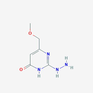 molecular formula C6H10N4O2 B1449814 2-hydrazino-6-(methoxymethyl)pyrimidin-4(3H)-one CAS No. 1158794-33-2