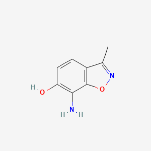 molecular formula C8H8N2O2 B1449818 7-Amino-3-methylbenzo[d]isoxazol-6-ol CAS No. 81851-47-0
