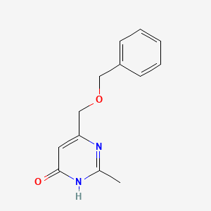 molecular formula C13H14N2O2 B1449820 6-Benzyloxymethyl-4-hydroxy-2-methylpyrimidine CAS No. 1258306-18-1