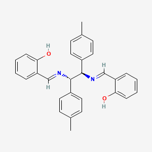 molecular formula C30H28N2O2 B1449828 2-[[(1R,2S)-2-[(2-Hydroxyphenyl)methylideneamino]-1,2-bis(4-methylphenyl)ethyl]iminomethyl]phenol CAS No. 58520-37-9