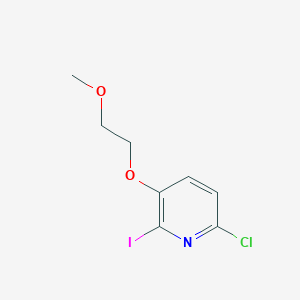 molecular formula C8H9ClINO2 B1449835 6-Chloro-2-iodo-3-(2-methoxyethoxy)-pyridine CAS No. 1862370-00-0
