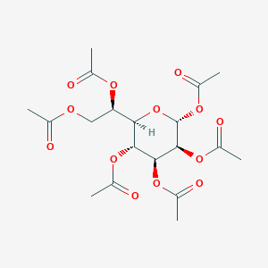 molecular formula C19H26O13 B1449838 L-甘油-α-D-甘露-庚吡喃糖 1,2,3,4,6,7-六乙酸酯 CAS No. 104486-80-8