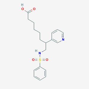 molecular formula C19H24N2O4S B144984 8-(Benzenesulfonamido)-7-(3-pyridinyl)octanoic acid CAS No. 134162-37-1