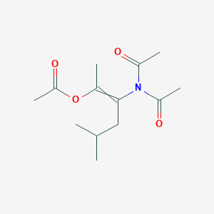 3-(Diacetylamino)-5-methylhex-2-en-2-yl acetate