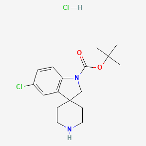 molecular formula C17H24Cl2N2O2 B1449861 5-クロロスピロ[インドリン-3,4'-ピペリジン]-1-カルボン酸tert-ブチルエステル塩酸塩 CAS No. 1188264-23-4