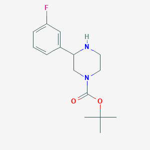 molecular formula C15H21FN2O2 B1449862 Tert-butyl 3-(3-fluorophenyl)piperazine-1-carboxylate CAS No. 886767-17-5