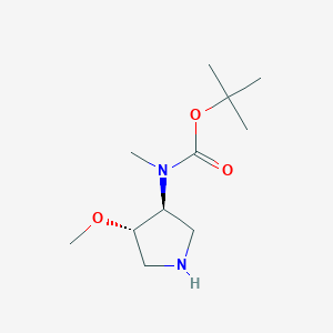 molecular formula C11H22N2O3 B1449863 Tert-butyl (3S,4S)-4-methoxypyrrolidin-3-YL(methyl)carbamate CAS No. 174727-04-9